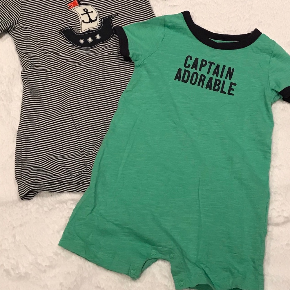 Carter’s nautical-inspired shirtsleeved rompers